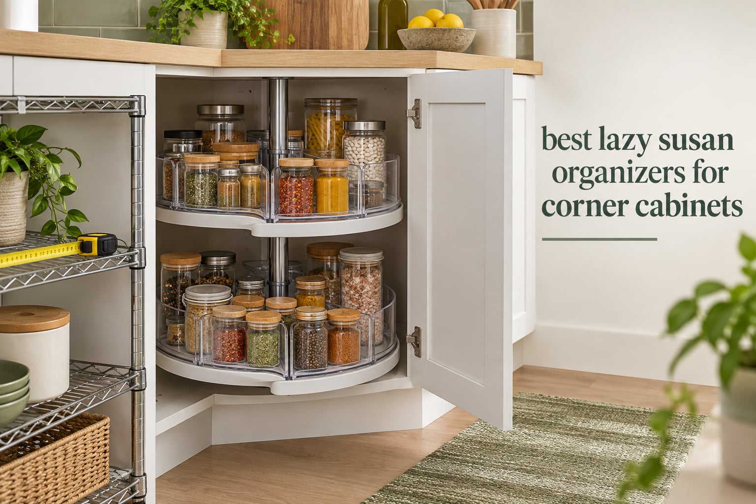 best lazy susan organizers for corner cabinets